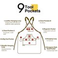 thumbnail image 2 of Men Work Apron with 9 Tool Pockets, Carpenter Apron with Durable Oilcloth, Tool Apron Gift for Men Carpenters, 2 of 4