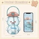 thumbnail image 2 of Kawaii Bear Bottle with Straw and Strap, Cute Water Bottles, 2 of 5
