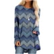 thumbnail image 2 of Pntutb Mujeres Moda Casual Socket Geometría Impreso Manga Larga Cuello Redondo tops Pntutb Pntutb-1770, 2 of 5