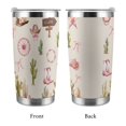 thumbnail image 5 of NewJum Cowgirl Tumbler with Straw Lid, 20oz Insulated Stainless Steel Travel Mug for Women, Pink Western Coquette, Cup Holder Friendly Desert Cactus & Pink Boots Gift for Her, 5 of 7