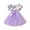 ZAQ Purple, variant on Girls Dresses Summer Floral Fly Sleeve Dresses Tulle Princess Dress Sundress Casual Dress Clothes Flowy Beach Dress,Size 3-4 Years