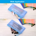 thumbnail image 5 of Uxcell Zipper Pouch, A6 Nylon Mesh Liner Pencil Case Zipper Cosmetic Bags for Office, Yellow 5 Pack, 5 of 6