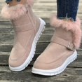 thumbnail image 3 of Winter Warmth Faux Fur Snow Boots Women 2024 Faux Suede Warm Plush Ankle Boots Woman Lightweight Non Slip Cotton Shoes Plus Size (Gray,41), 3 of 6