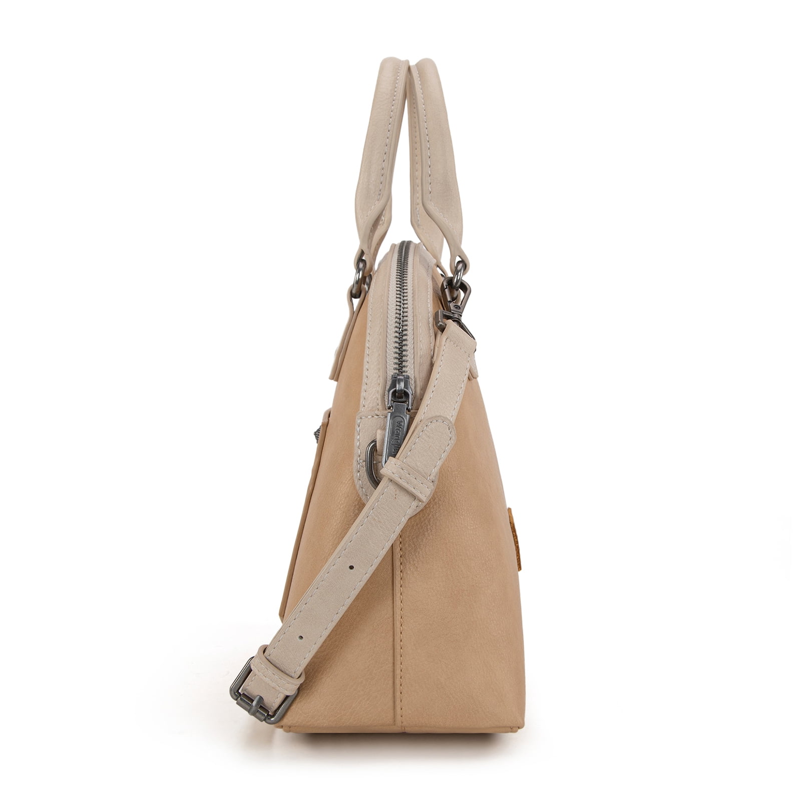 Wrangler Satchel Bags for Women Top-handle Handbags and Purses with Crossbody Strap, Tan