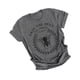 thumbnail image 4 of Camiseta de mujer con letras, manga corta, camiseta con cuello redondo, blusa de verano, gris oscuro, XL Vogacara  AP002565-08, 4 of 7