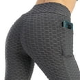 thumbnail image 7 of Huresd Workout Leggings for Women High Waist Compression -Pocket No See Through Tummy Control Cycling Workout Yoga Pants Gray M, 7 of 7