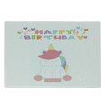 thumbnail image 1 of Unicorn Party Cutting Board, Happy Birthday Lettering with Simplistic Doodle Animal, Decorative Tempered Glass Cutting and Serving Board, Small Size, Multicolor, by Ambesonne, 1 of 1