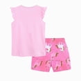 thumbnail image 4 of HCNTES Baby Girl Clothes Toddler Girls Summer Clothes Baby Kids 1T 2T 3T 4T Short Sleeve Letter T-Shirt Tops + Shorts Outfits Sets, 4 of 7