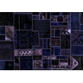 thumbnail image 1 of Ahgly Company Machine Washable Indoor Rectangle Patchwork Blue Transitional Area Rugs, 3' x 5', 1 of 4