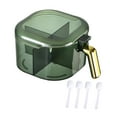 thumbnail image 2 of Caja de condimentos Gloria de 4 compartimentos utensilio con tapa contenedor de almacenamiento de condimentos verde, 2 of 9