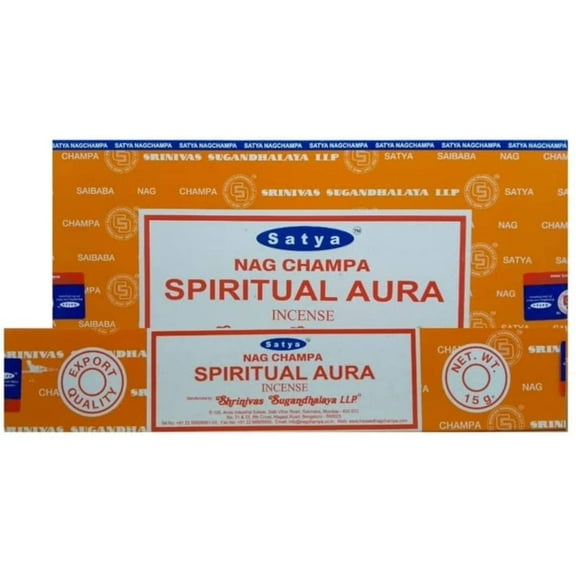 Chi-City Mall Satya Nag Champa Spiritual Aura Incense Sticks | Signature Fragrance | Net Wt: 15g x 12 Boxes = 180g | Exclusively Made in India | Export Quality |.., By Brand ChiCity Mall