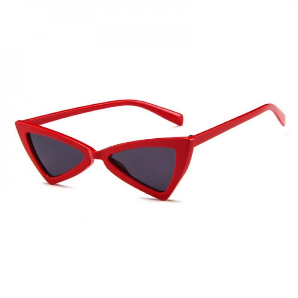 Womens Vintage Retro Cat Eye Triangle Sunglasses UV400 Eyewear Fashion Ladies 
