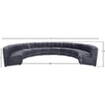 thumbnail image 7 of Maklaine 10-Piece Modular Contemporary Velvet Sectional Sofa in Gray, 7 of 7
