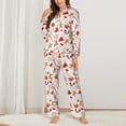 thumbnail image 2 of Bingfone Ensemble de Pyjama pour Femmes Imprimé Bonbons de Vacances en Pain d'Épice, Pyjama de Détente à Manches Longues - Très Grand, 2 of 7