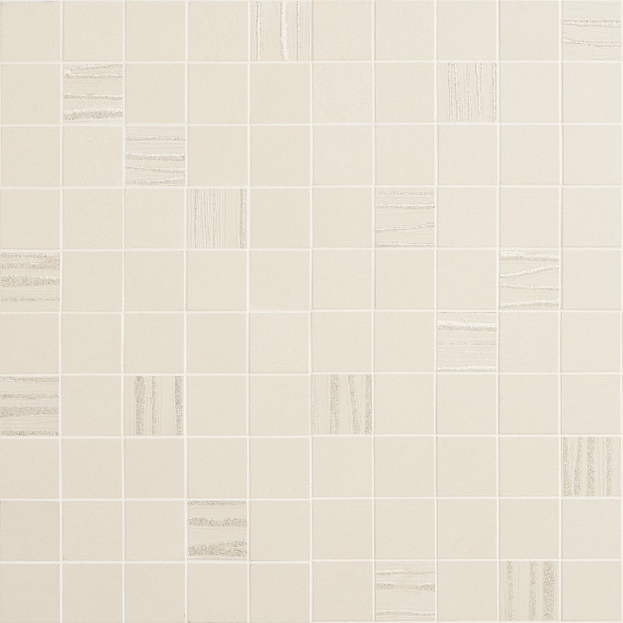 Bond Tile Remnant Ivory 12 in. x 12 in. Textured Porcelain Mosaic Floor and Wall Tile (0.97 Sq