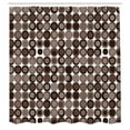 thumbnail image 2 of Ambesonne Mid Century Shower Curtain, Retro Round Mosaic Art, 69"Wx70"L, Warm Taupe, 2 of 4