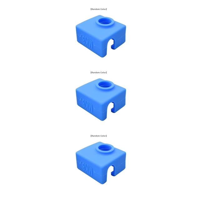 Wisewang Color Rondom 3D Printer Extruder Cover Block Silicone Sleeve Resistant Cover Replacement for CR10 MK7/MK8 3Set