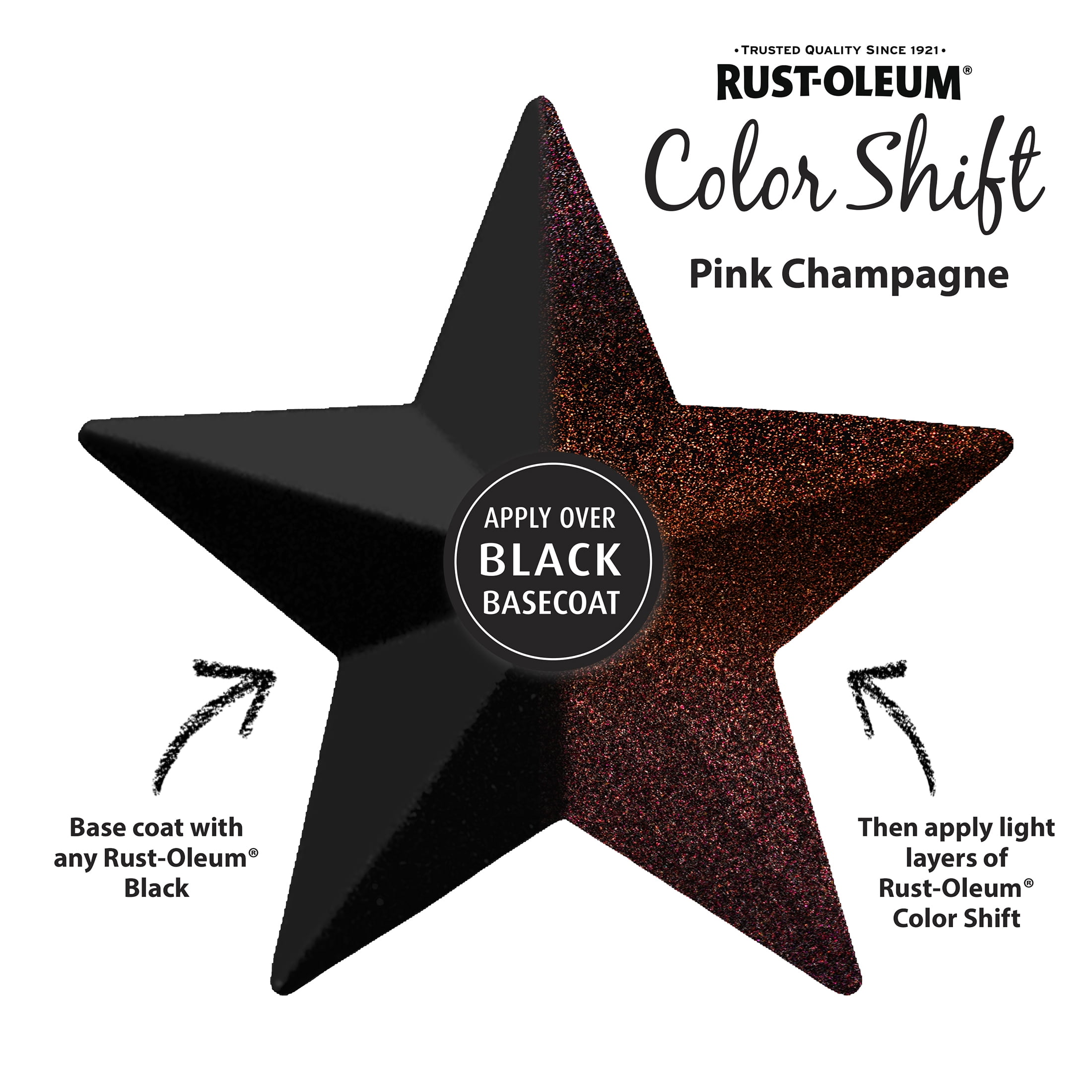 (12 pack) Pink Champagne, Rust-Oleum Color Shift Spray Paint-372467, 11 oz, 6 Pack