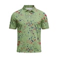 thumbnail image 3 of Men's Golf Polo Shirts Paint Splatter Print Short Sleeve Moisture Wicking Tees Summer Casual Performance Sports T Shirts, L, 3 of 4