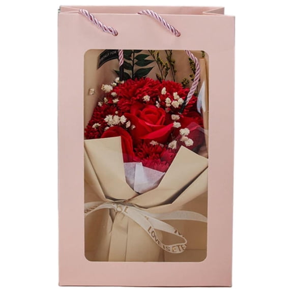 Valentines Day Gifts For Her, Rose Bouquet Preserved Flowers Bouquet, Valentine's Day Mother's Day Gifts Wedding Anniversary Souvenir Bouquet Flower Home Decoration Artificial Soap Rose Bouquet