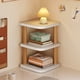 thumbnail image 5 of Organizador de estantería de esquina para escritorio | Estantería de madera de dos niveles en blanco y negro | Estantería de oficina con múltiples compartimentos para decoración del hogar,, 5 of 6