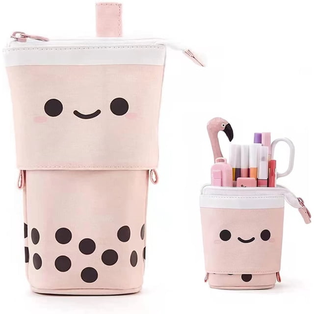Estuche con cremallera para lápices con estilo para guardar útiles escolares para adolescentes