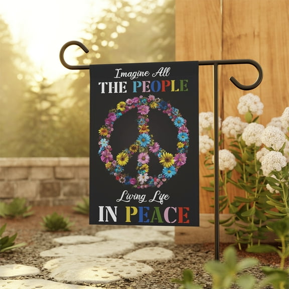 All The People Living Life In Peace Flag, Hippie Peace Flag ID-0613-61CI