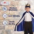 thumbnail image 4 of Costume Dress Up America King con corona y bata para niños, color azul, 4 of 7