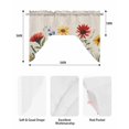 thumbnail image 5 of Sunflower Floral Swag Valances for Windows, Small Curtains Drapes, Summer Pastoral Spring Botanical Kitchen Window Curtains Over Sink Rod Pocket Window Treatment Valance for Bedroom/Bathroom 56"x36", 5 of 5
