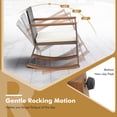 thumbnail image 3 of Patio Furniture Set,  3 Pieces Patio Set with Rattan Rocking Chairs with Coffee Table and Cushions Included, Wicker Bistro Conversation Sets, Brown and Beige, 3 of 7