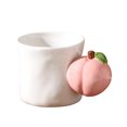 thumbnail image 1 of Elegant Ceramic Coffee Cup for Home Use with Irregular Shape and Fruit-Style Handle Handmade Porcelain Teacup for Daily Tea Dishwasher and Microwave Safe Unique Kitchen, 1 of 7