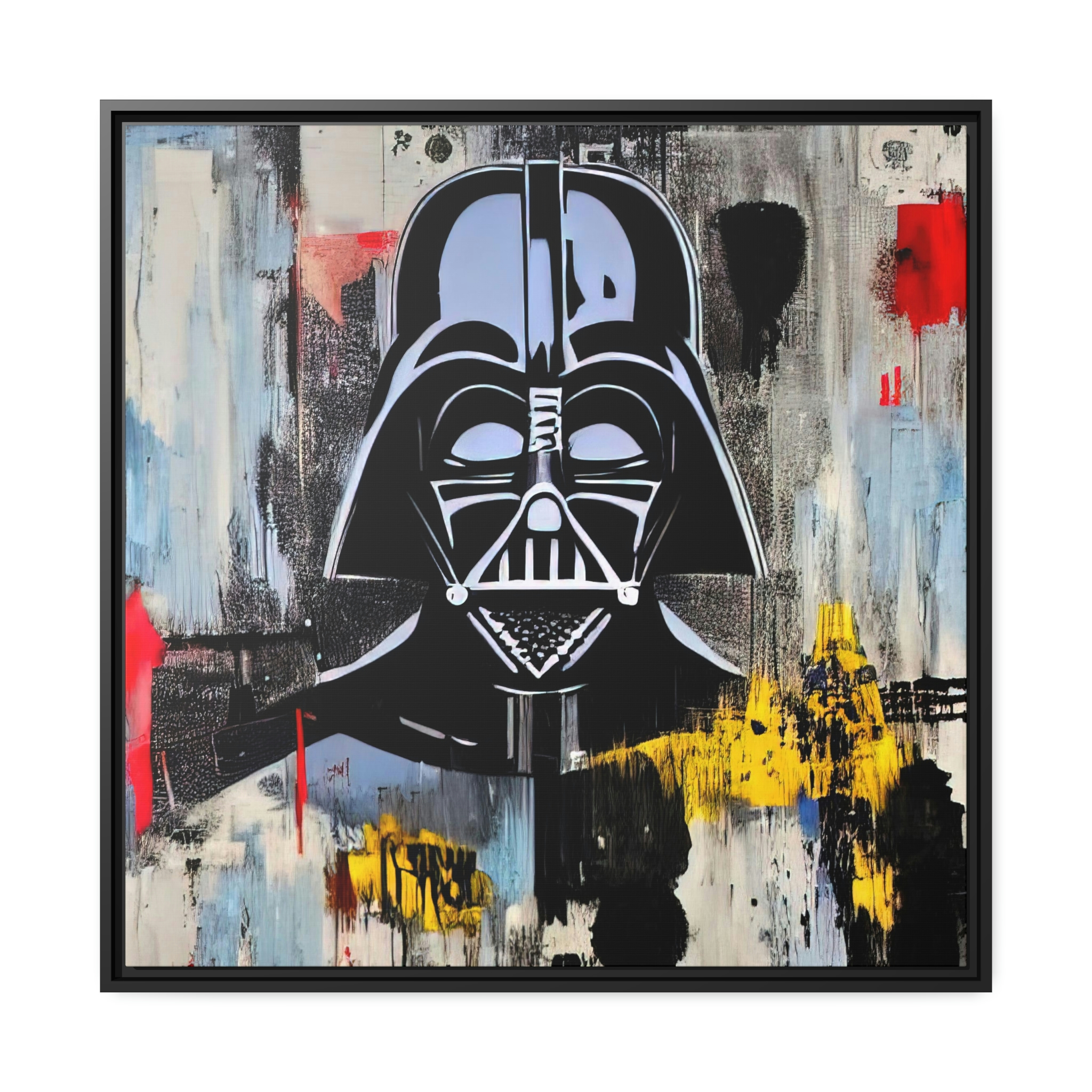 Star Wars Darth Vader Framed Canvas Wall Art Warhol Style Pop Art