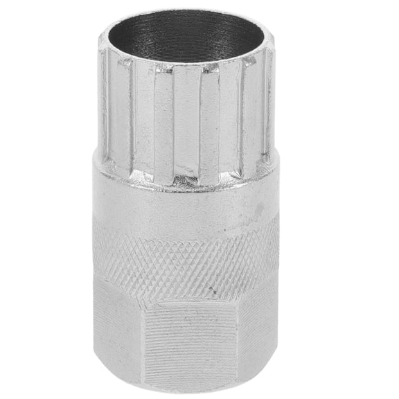 SWETRACE 1Pack Compact Silver Flywheel Removal Socket For Bicycle Freewheel Remover Metal Tool