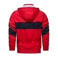 thumbnail image 4 of IROINNID Men's Hoodie Storm Jacket Long Sleeve Color Block Leisure Contrasting Color Warm Windproof Pocket Motorcycle Jacket, 4 of 6