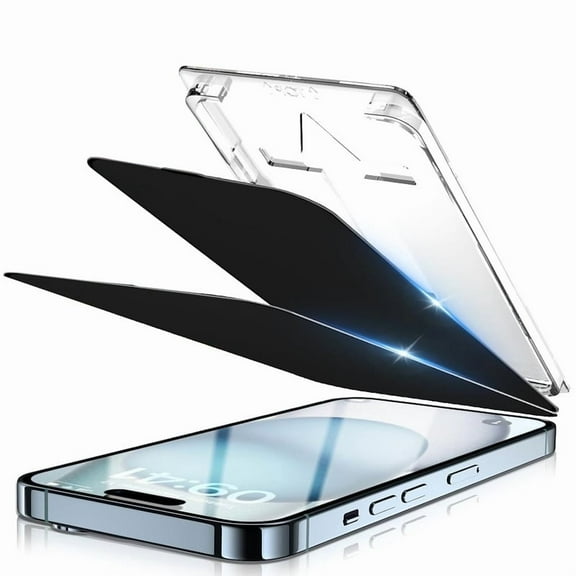 TTech 2 Pack iPhone 16 / 15 Plus Tempered Glass Screen Protector Magic Installation Glass, Auto Alignment Template, No Bubbles, No Dust, Privacy, Easy Install 6.7" in