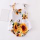 thumbnail image 2 of Gibobby Mameluco niña Ropa de bebé niña infantil sin mangas girasol Floral mono lindo bebé niña ropa(Amarillo, 9-12 Meses), 2 of 3