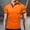 Orange, variant on Mens Polo Shirt Short Sleeve Button Tee Shirt Lightweight Red T Shirt Men