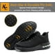 thumbnail image 4 of Zapatos de seguridad para hombres y mujeres, zapatillas de seguridad ligeras, zapatos de trabajo cómodos y transpirables con puntera de acero, negro - talla 43, 4 of 4