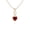 Red::Gold, variant on Red Stone Infinity Heart Pendant - Trendy Jewelry