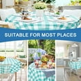 thumbnail image 6 of Checkered Round Tablecloth 90 Inch - Waterproof Stain and Wrinkle Resistant Washable Fabric Table Cloth for Holiday,Dining Room,Party,Outdoor Picnic, Red and White Gingham Pattern, 6 of 6