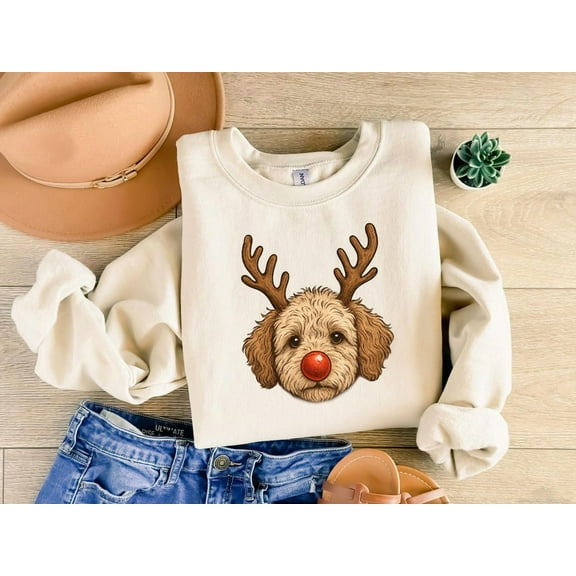 Christmas Goldendoodle Sweatshirt, Christmas Dog Hoilday Sweater, Xmas Doodle Mom Jumper