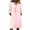 Pink, variant on Women's Midi Dress V-Neck Ruffle Trim 3/4 Sleeve Shift Dresses with PocketsCasual Office Everyday Dresses for Women Light Blue S