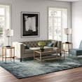 thumbnail image 3 of Henn&Hart 20" Antique Brass Finish Metal/Glass Side Table, 3 of 7