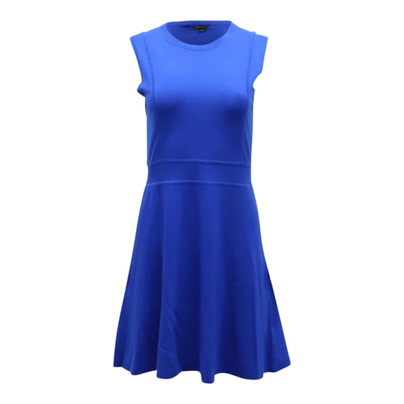 Pre-Owned Theory Sleeveless Mini Dress in Blue Wool