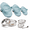 Blue-6"+4"+3“+2.6”, variant on Empanada Maker Press White 6"+5"+4"+3"+2.6" Kitchen Cooking Utensil Set