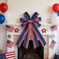 thumbnail image 5 of Dmlowu 4th of July Wreaths for Front Door, Red White Blue Artificial Flower Wreath, Patriotic Decorations for Window Porch Entrance, Memorial Day Decorations, 5 of 6