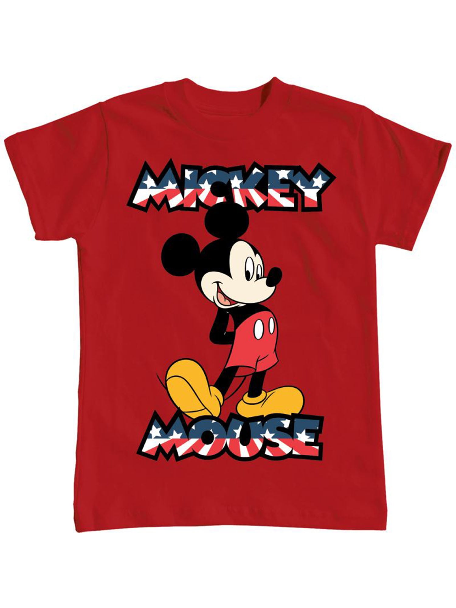 Disney Mickey Mouse Shirt Boys Expressions Classic Cartoon Character Kids Tee