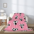 thumbnail image 2 of Throw Blanket for Couch Sofa and Bed, Artistic Cartoon Cow Print Head Super Soft Plush Throw Blanket, Fuzzy Cuteness Comfy Warm Washable Flannel Blanket & Throws for All Season 40"x30", 2 of 5