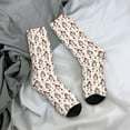 thumbnail image 5 of Hirioo Merry Christmas Santa Pattern Adult Middle Tube Socks Breathable Sock Non-Pilling,Contrasting Color Design, 5 of 6