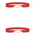thumbnail image 3 of Minnieouse Cinturón de cintura elástico Universal correas de cuero con hebillas regalos del Día de San Valentín cinturones de accesorios de Type5 NO5, 3 of 6